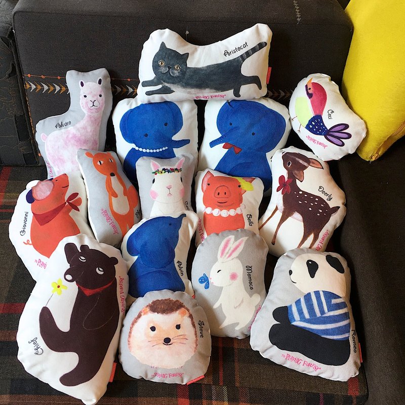 The.Playing.Forest. 纯棉迷你抱枕 - 枕头/抱枕 - 棉．麻 白色