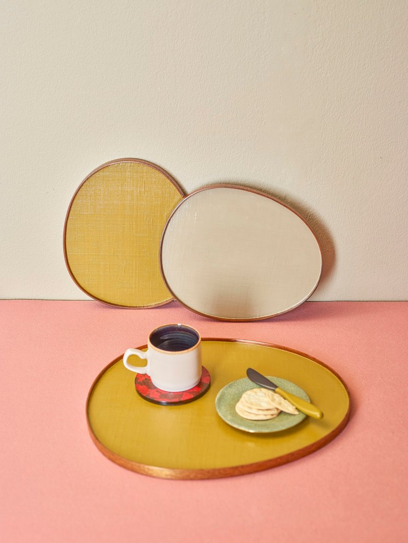 DEEP BROWN 漆木托盘 小款 (2色) - 盘子/餐盘/盘架 - 木头 咖啡色