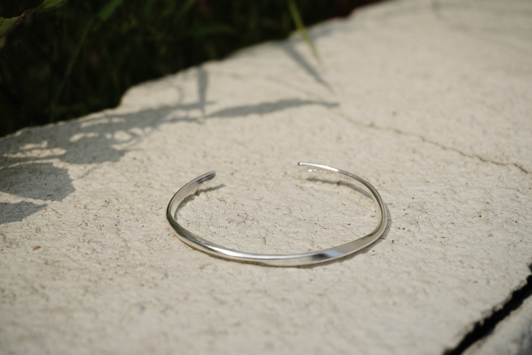 细扭转银手环 3.2mm - 手链/手环 - 纯银 银色