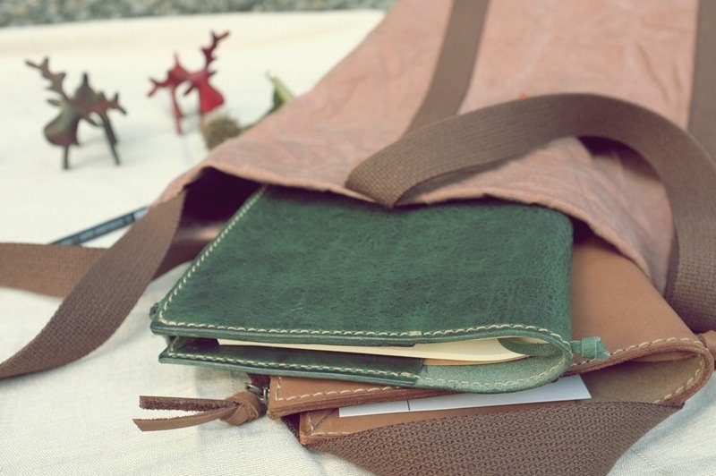 [ 2017 , 世上唯一手帐书衣 ] color: 黑板绿  (B6尺寸) - 笔记本/手帐 - 真皮 绿色