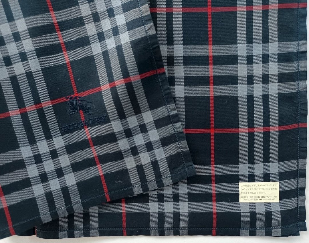 Burberry 复古手帕 格纹蓝色 礼物 19 x 19 英寸 - 手帕/方巾 - 棉 蓝色