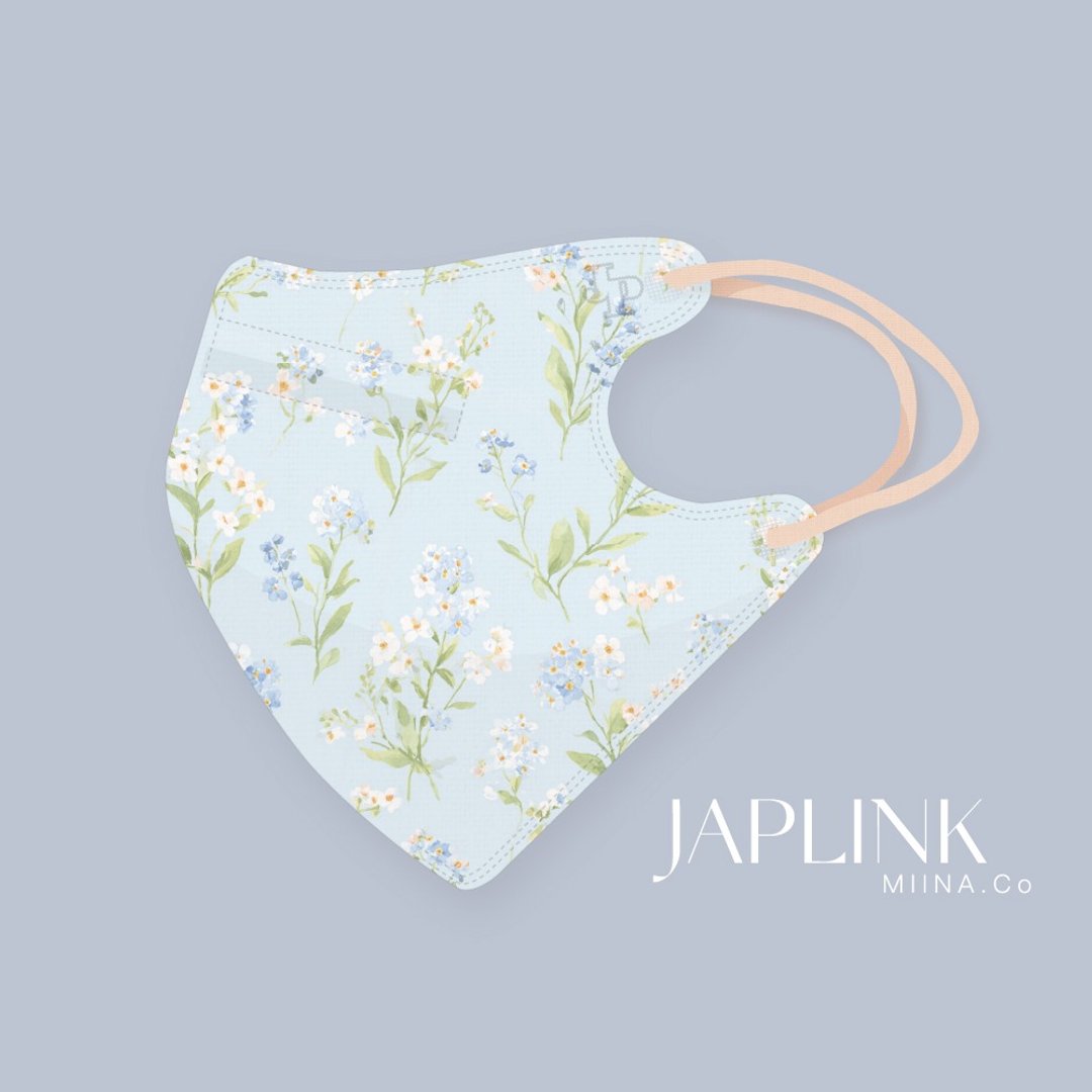 【标准】JAPLINK HEPA 高科技水驻极 立体医疗口罩 - 晴岚花语 - 口罩 - 聚酯纤维 透明