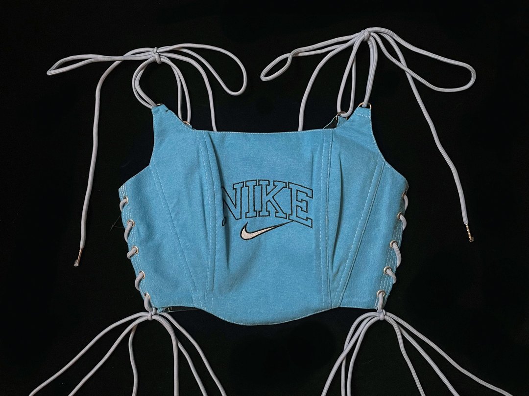 REGETHER 古着改制 NIKE 侧绑带马甲 BRA TOP-10 - 女装背心 - 棉．麻 蓝色