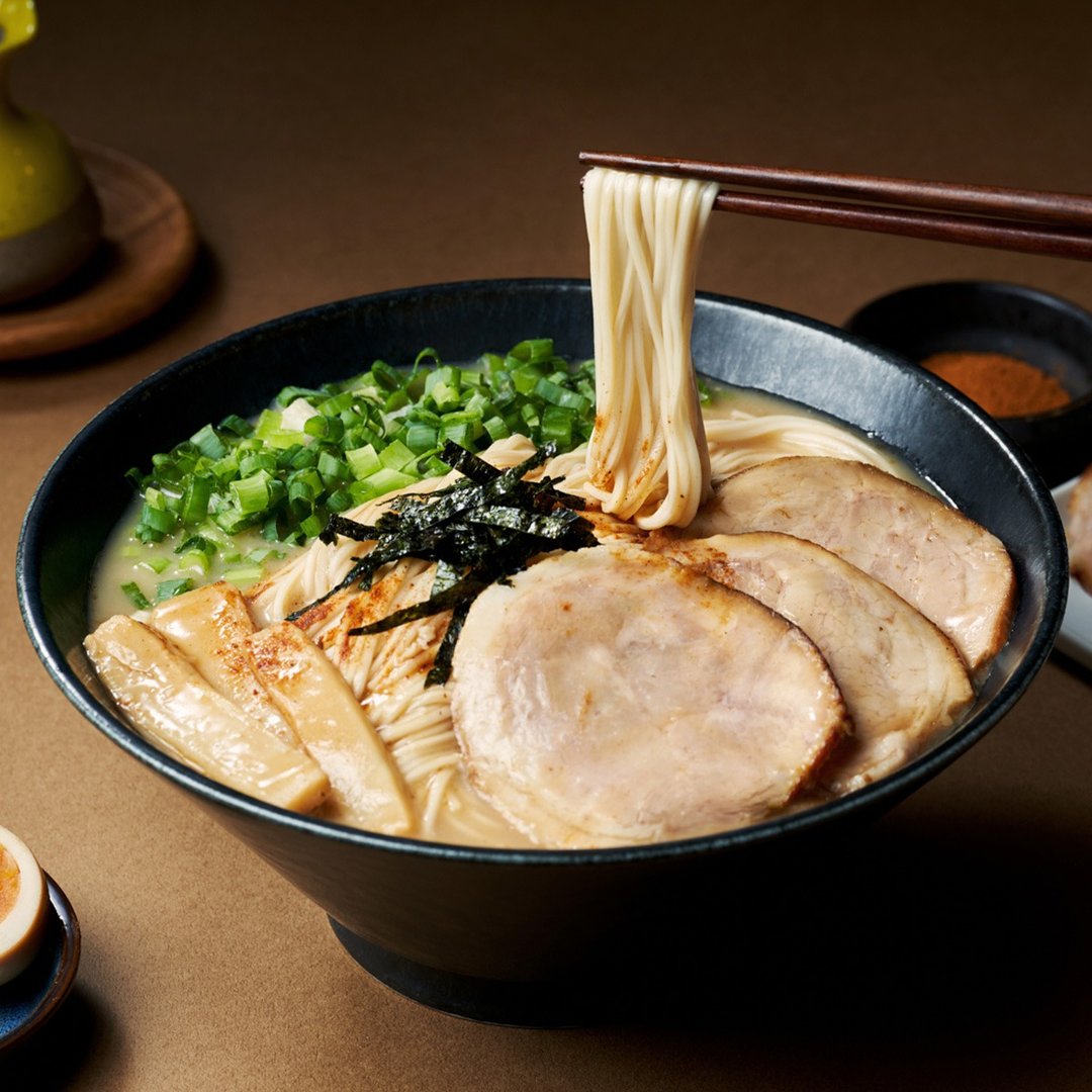 【金博家】葱葱回魂 叉烧拉面 豚骨浓汤 (476g/盒) - 料理包 - 纸 粉红色
