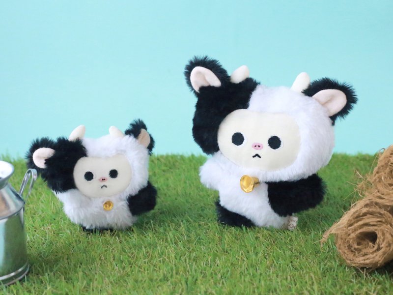牛 moumou 毛绒玩具 - 玩具/玩偶 - 棉．麻 白色