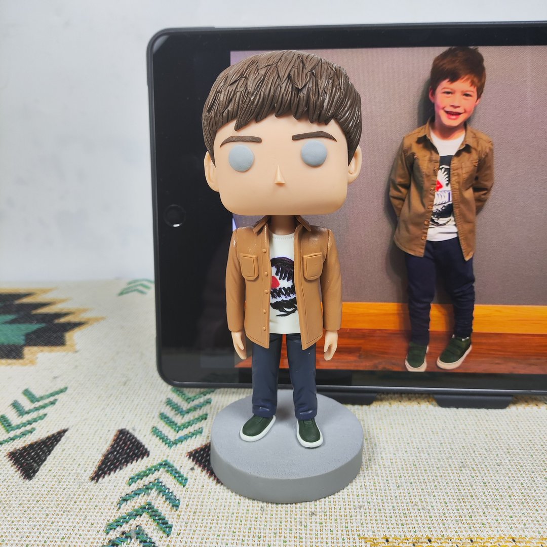 纯手工定制美国Funko Pop 自画肖像公仔娃娃男朋友老公生日礼物 - 玩偶/公仔 - 粘土 多色