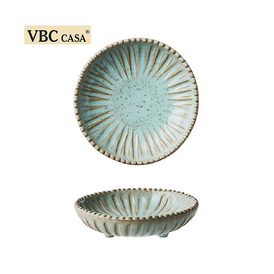 意大利VBC casa FONDACO系列 16cm有角小碗 蒂芬妮绿 - 碗 - 陶 绿色