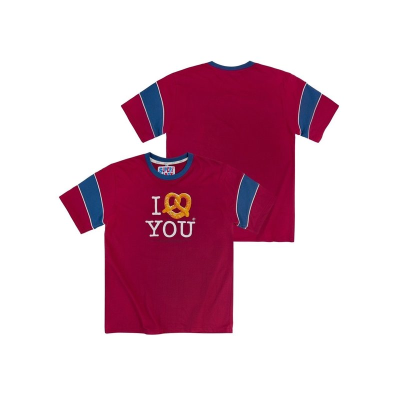 SUPERDADDY | I Pretzel You T-shirt 红色T恤 甜美可爱 - 男装上衣/T 恤 - 其他材质 