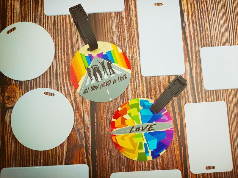 【彩虹系列】行李吊牌组/婚礼小物/情人节 - 行李吊牌 - 环保材料 多色