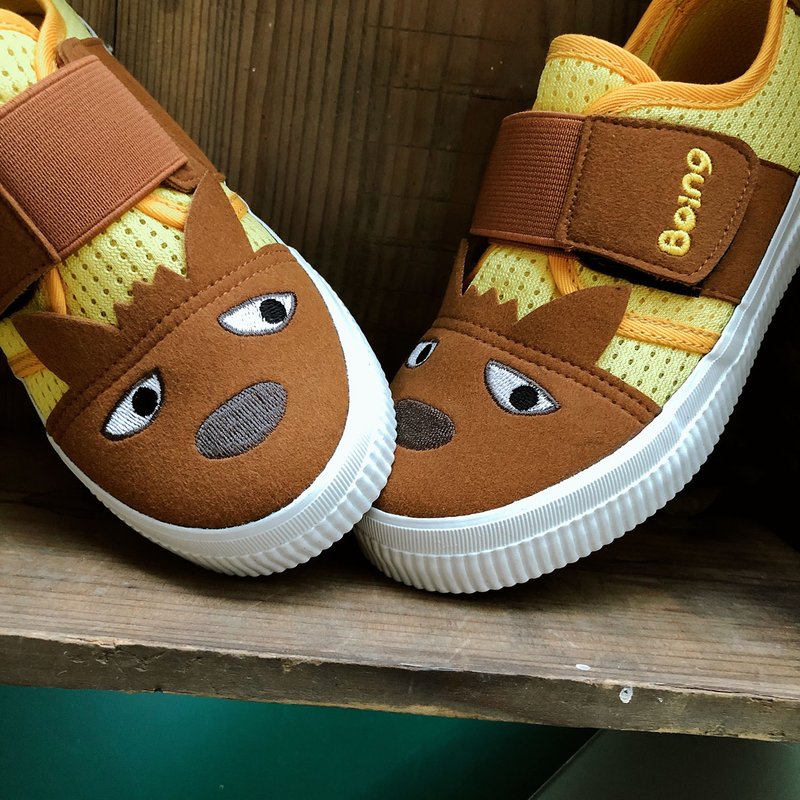 福利品 网布大野狼童鞋 - 黄(萌萌大野狼) - 童装鞋 - 其他人造纤维 黄色