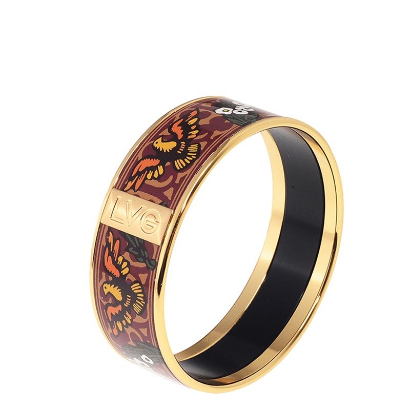 来自远方的祝福 印刷珐琅系列 环形手环 (金)-11965151026 - 手链/手环 - 其他金属 金色