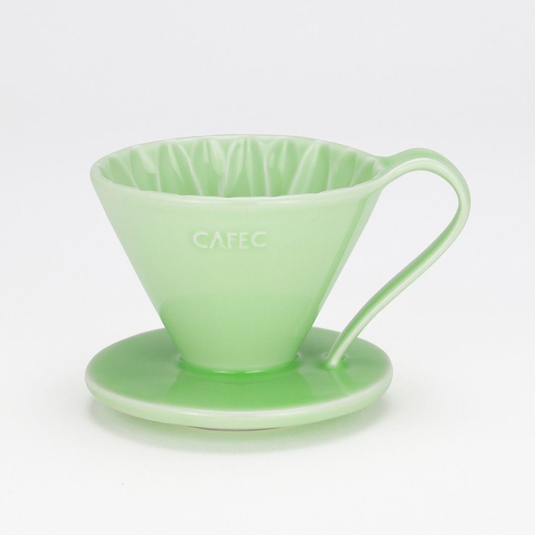 【热销补货】日本CAFEC 花瓣型陶瓷滤杯-绿色 / 共2款 - 咖啡壶/周边 - 瓷 绿色