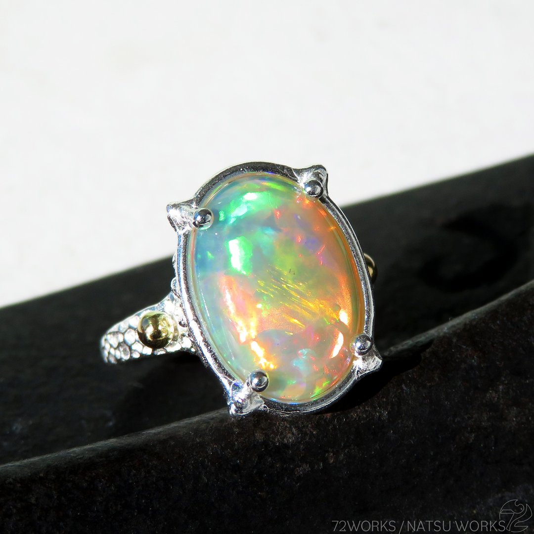 Ethiopian Opal Ring - 戒指 - 宝石 多色