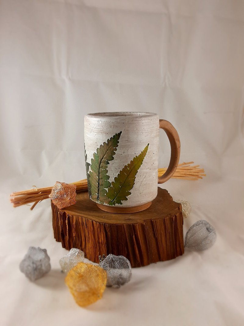 蕨类马克杯 - 咖啡杯/马克杯 - 陶 多色