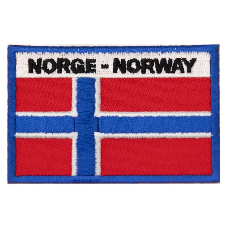 挪威 背胶刺绣章 刺绣徽章 电绣臂章 绣片贴 熨烫补丁 背胶士气章 - 徽章/别针 - 绣线 多色