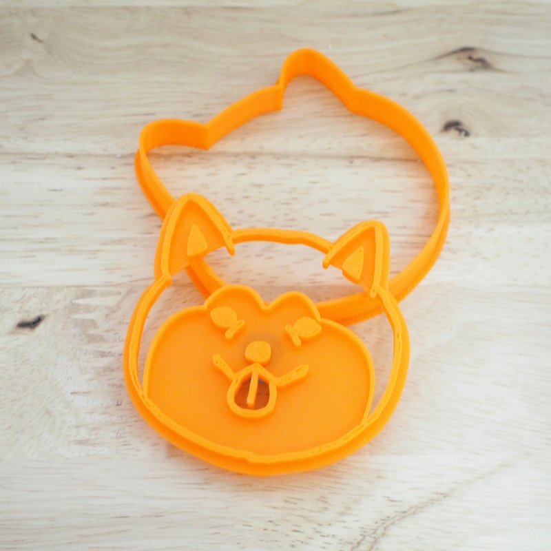 Shiba Inu cookie stamp ・FUJI-BITAI HAPPY version - 厨房用具 - 塑料 橘色