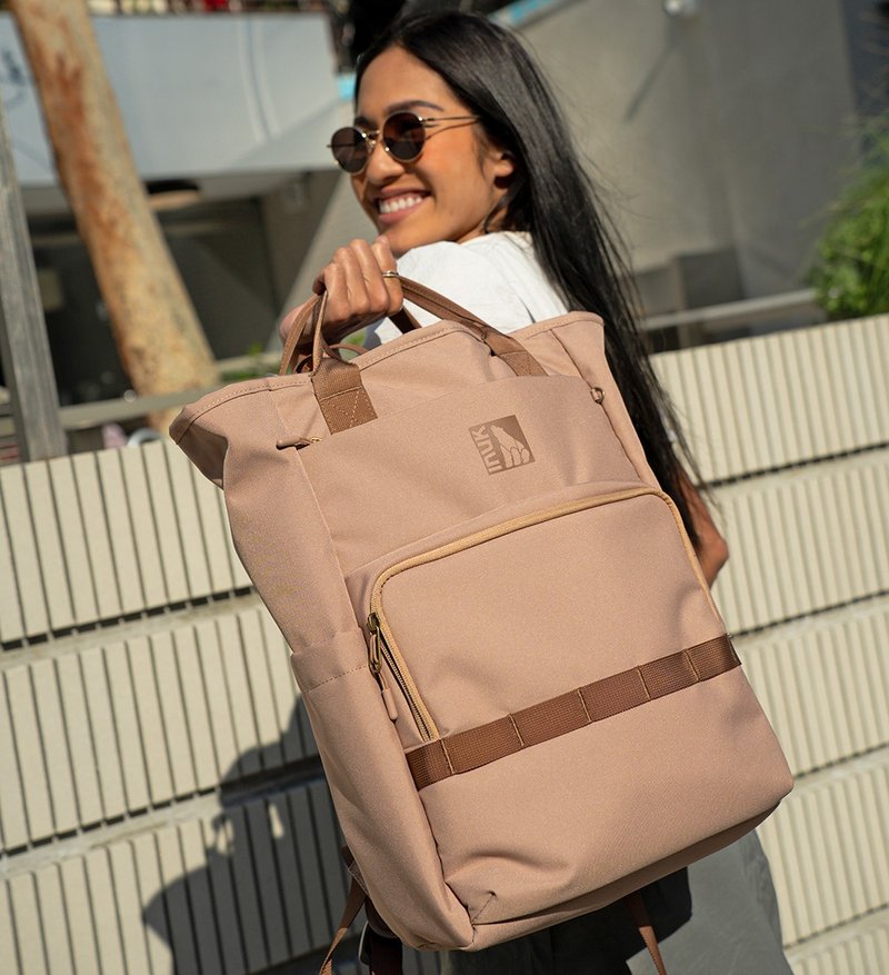 环保调色板 多功能通勤旅行包  Eco Primary ALBA  卡布玫瑰  26L - 后背包/双肩包 - 环保材料 粉红色