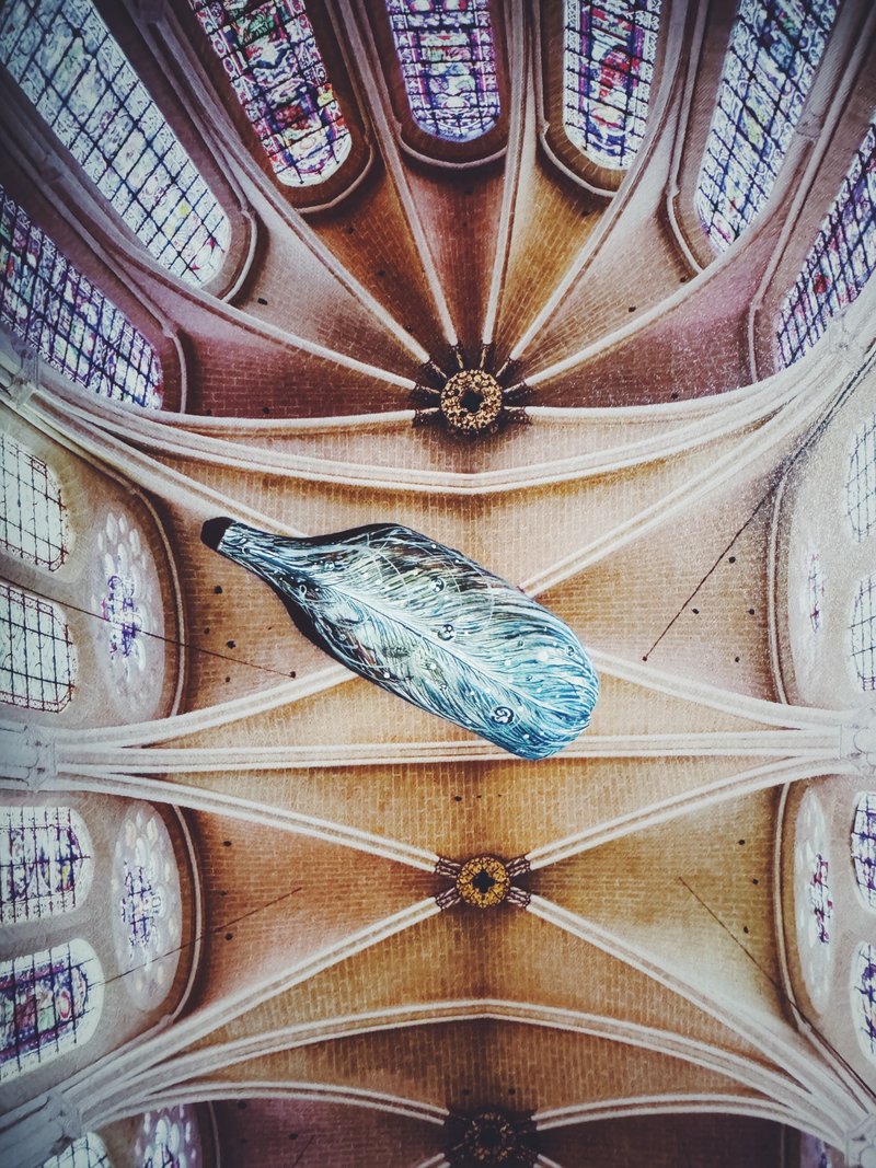 木刻手绘坠饰 - 羽毛 - 其他 - 木头 多色