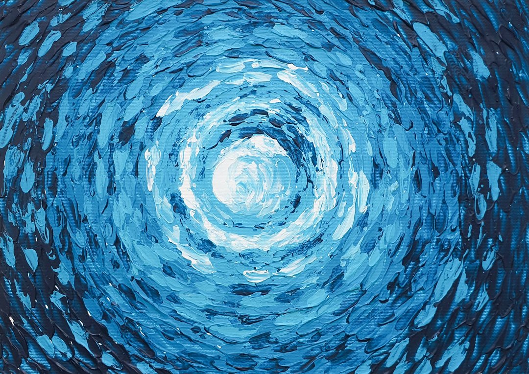 Evil Eye Painting Protection Original Art Turkish Wall Decor Greek Art Blue Eye - 海报/装饰画/版画 - 其他材质 蓝色