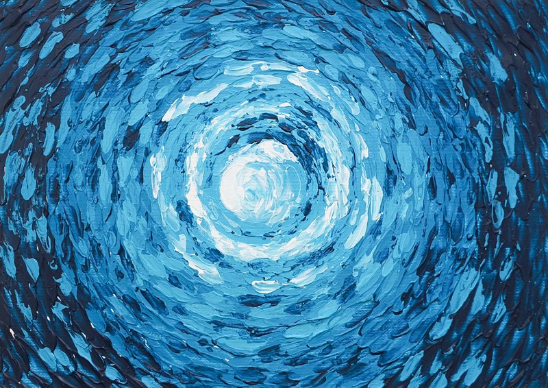 Evil Eye Painting Protection Original Art Turkish Wall Decor Greek Art Blue Eye - 海报/装饰画/版画 - 其他材质 蓝色