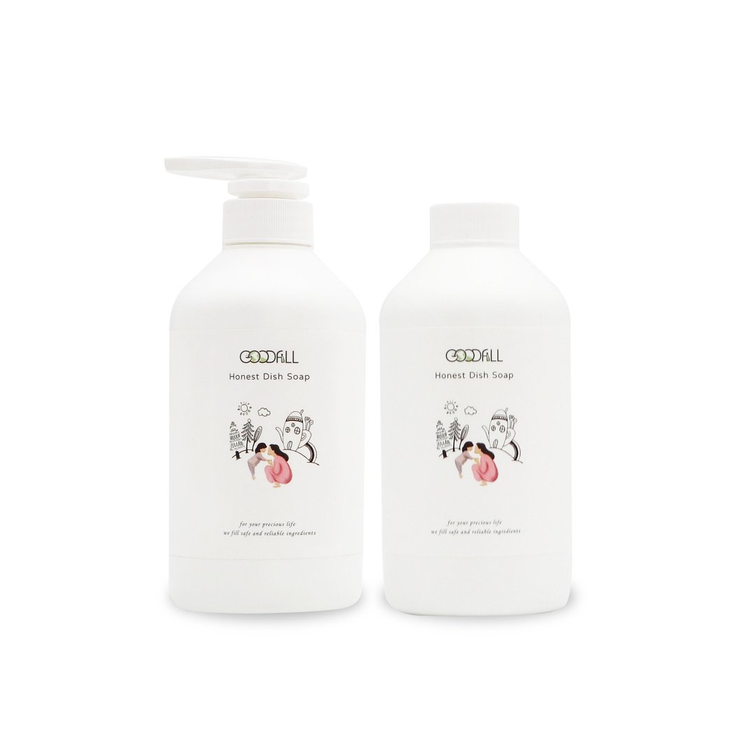 GoodFill 植萃安心洗碗精2入组 情人节礼物 - 碗盘清洁 - 浓缩/萃取物 白色