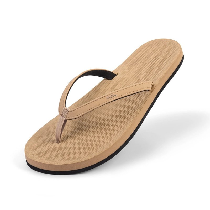 indosole 环保拖鞋 沙漠棕 女 - 拖鞋 - 环保材料 卡其色
