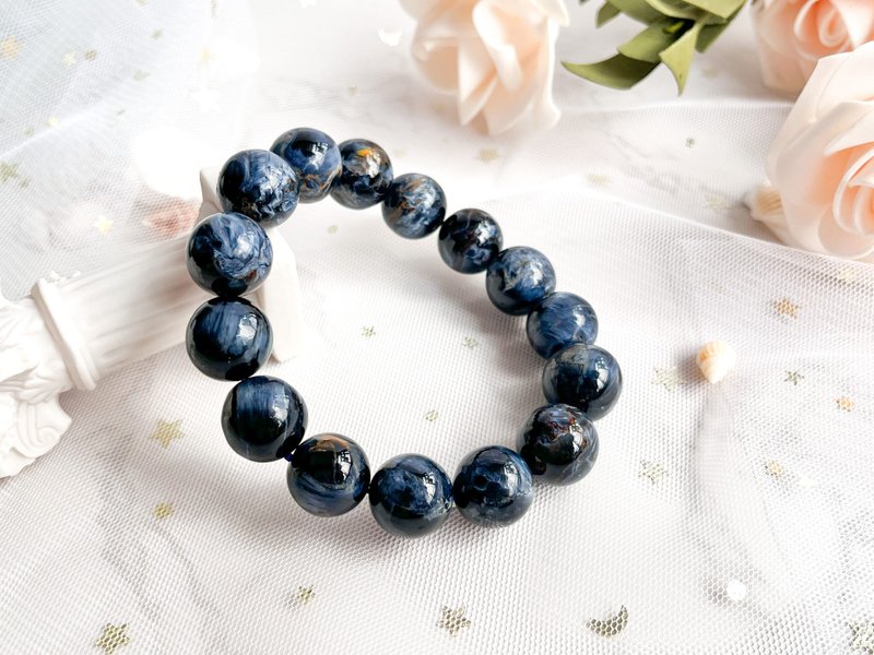 【一物一图】萦梦级15mm纳米比亚 猫眼蓝彼得石手链 - 手链/手环 - 水晶 蓝色