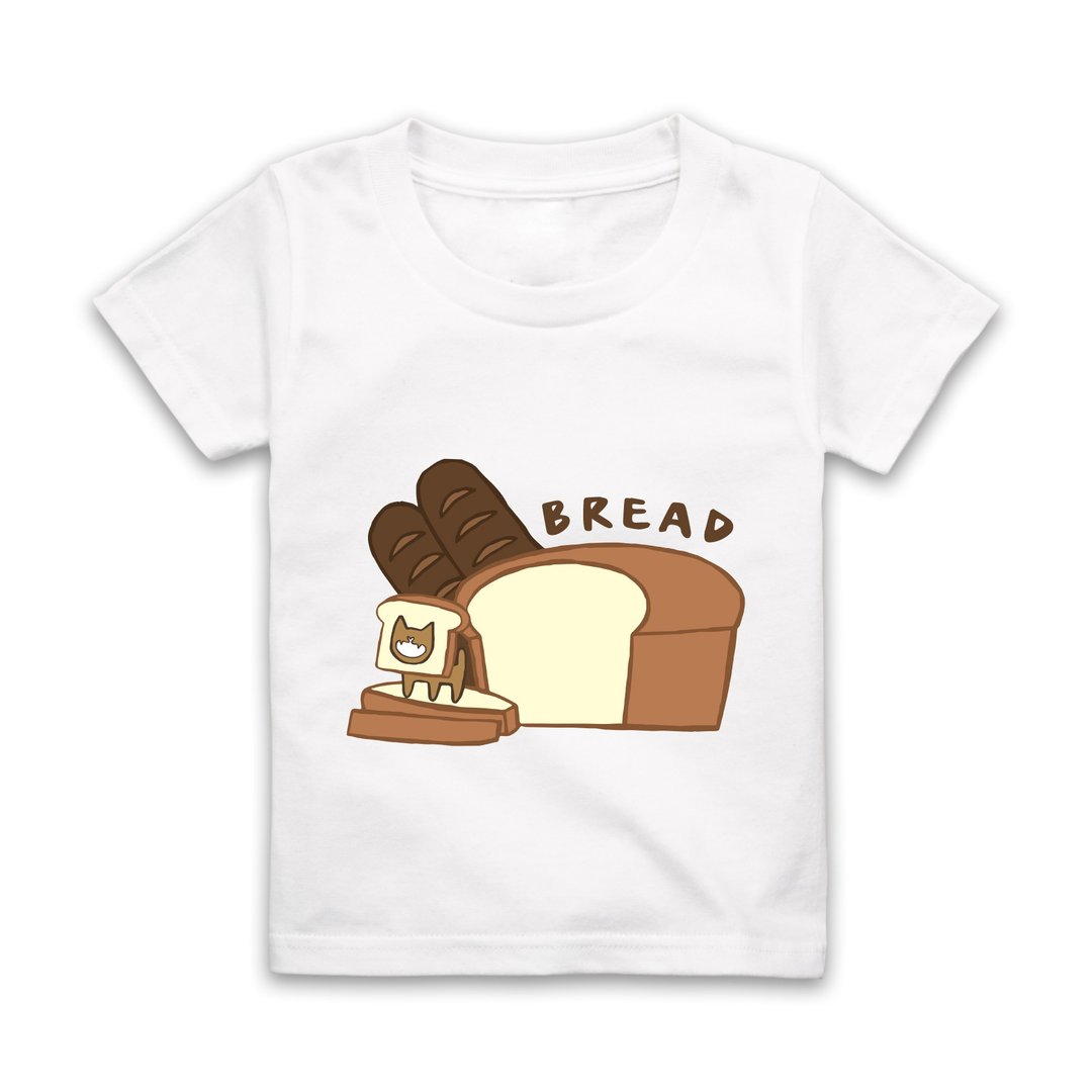 字母B-BREAD短袖T恤-白 - 童装上衣 - 棉 白色