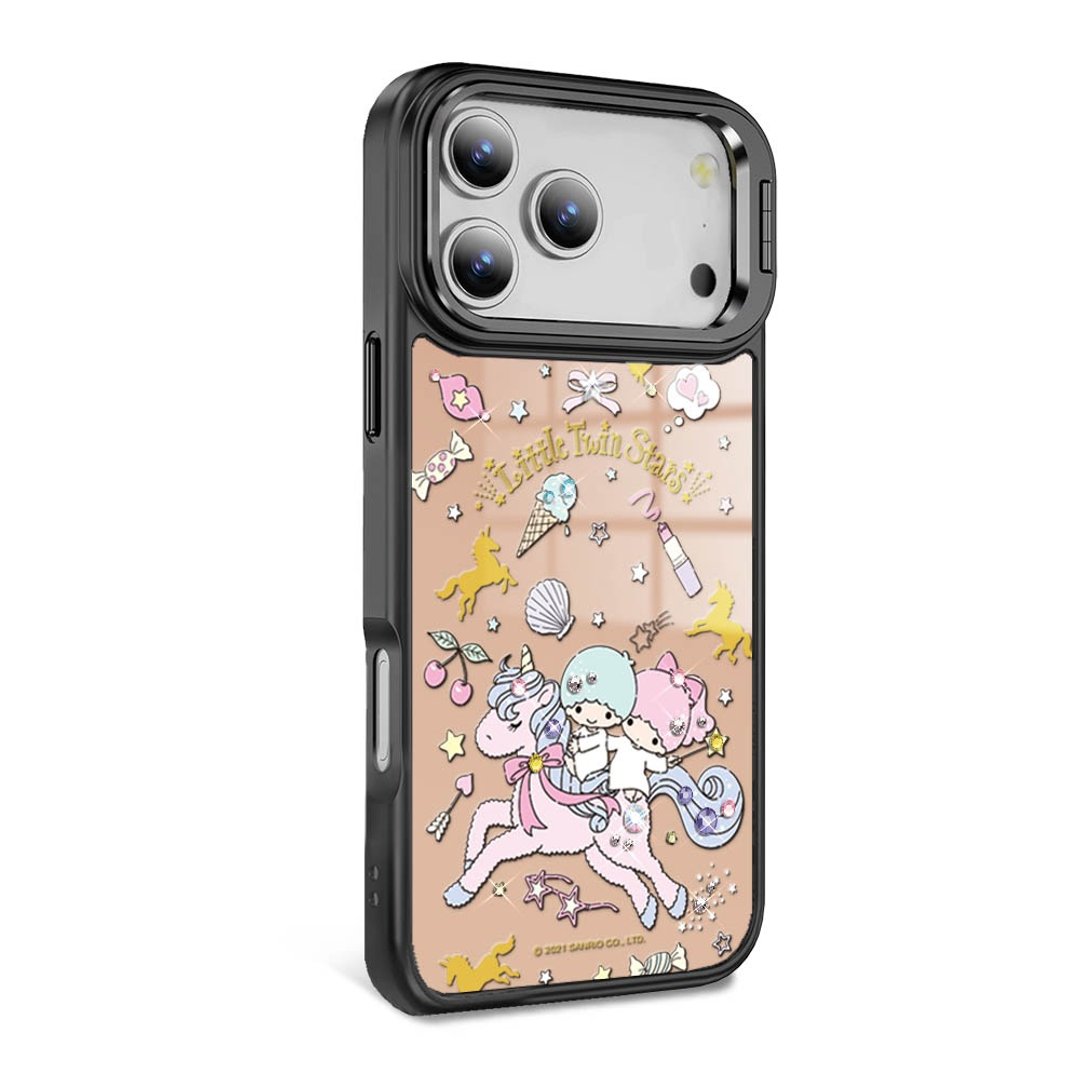 iPhone 全系列 防摔合金框隐形立架镜面钻壳 - 梦游双子星 - 手机壳/手机套 - 其他材质 多色