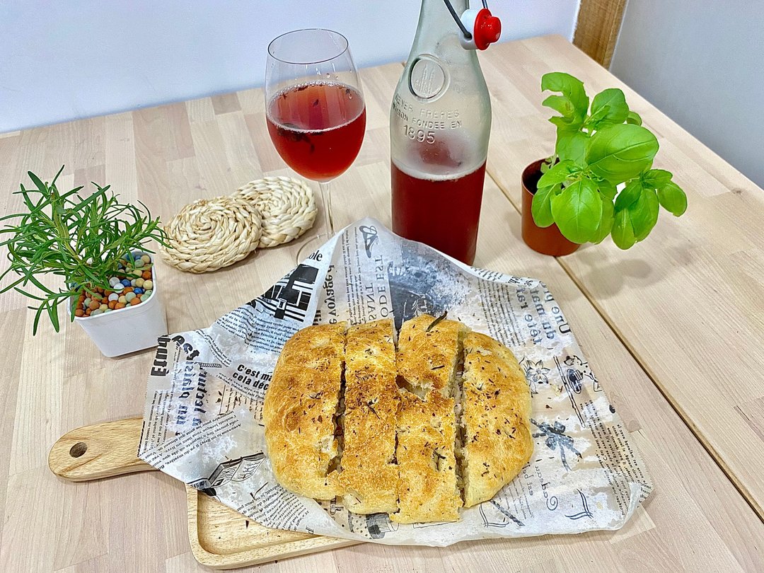 【厨房DIY】佛卡夏康普茶早餐会  在家烤出欧式面包  自酿康普茶 - 美食 - 其他材质 