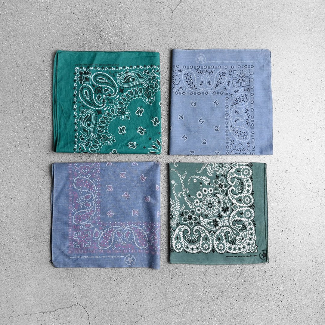 Vintage Bandana 美式方巾 / Vintage 台北古着店 - 手帕/方巾 - 棉 多色
