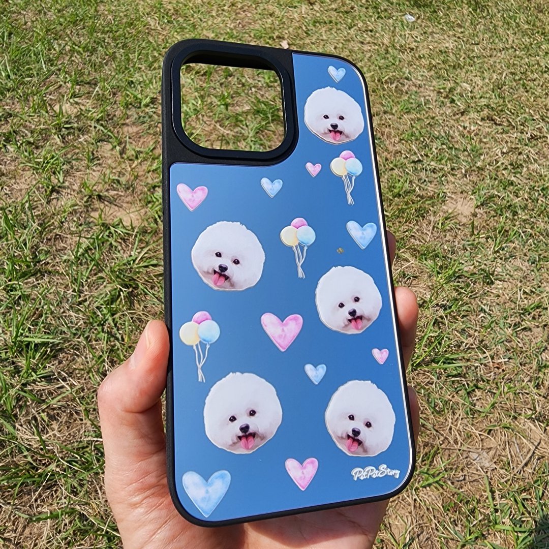定制化宠物似颜绘Party Animal镜面手机壳 (MagSafe) iPhone手机 - 手机壳/手机套 - 压克力 