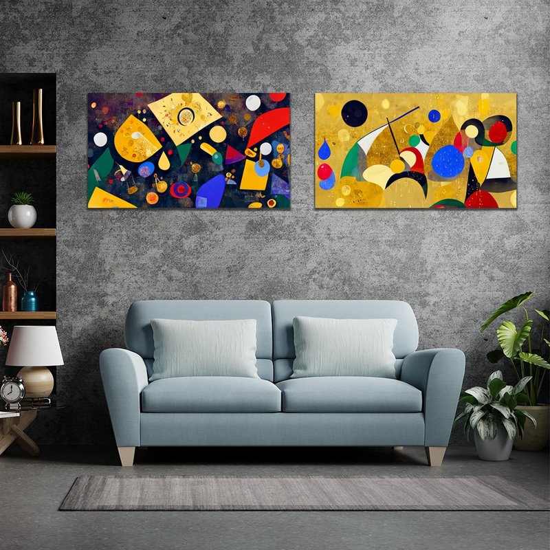 几何派对-AI艺术 - 电子手绘真人画像/绘画/插画 - 其他材质 多色