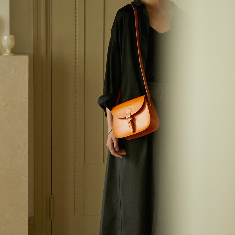 JOYDIVISION 经典复古真皮马鞍包单肩斜挎女士小包简约手工文艺包 - 侧背包/斜挎包 - 真皮 多色