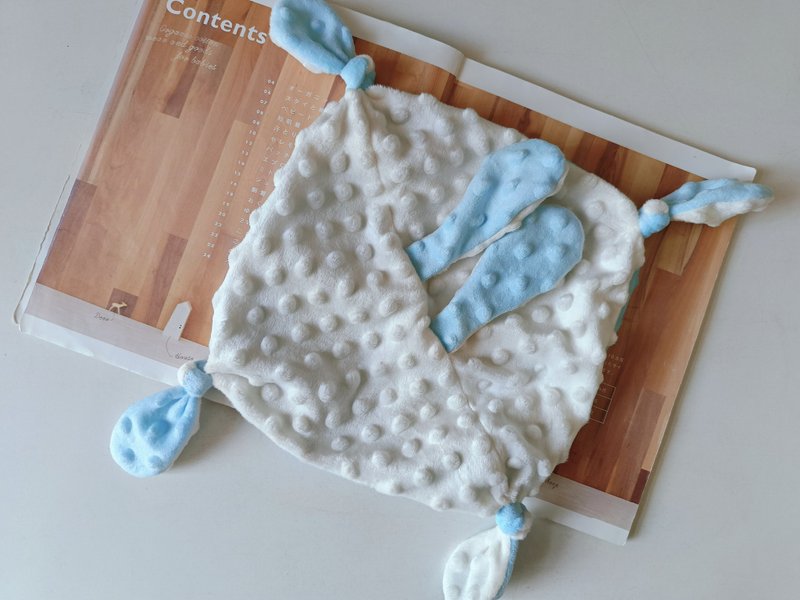 【5日内出货】兔子 兔耳 安抚巾 安抚玩偶  安抚娃娃 弥月礼物 - 围嘴/口水巾 - 棉．麻 多色