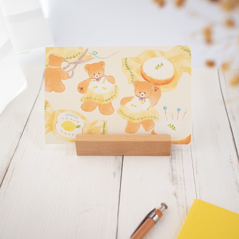 柠檬蛋糕裁缝明信片 - 卡片/明信片 - 纸 