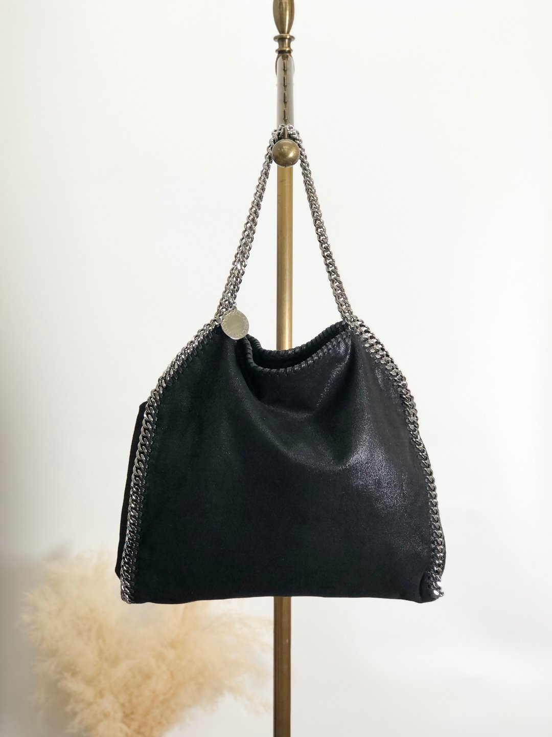 [日本直送品牌二手包] Stella McCartney 单肩包黑皮革链条复古 nwywba - 侧背包/斜挎包 - 真皮 黑色
