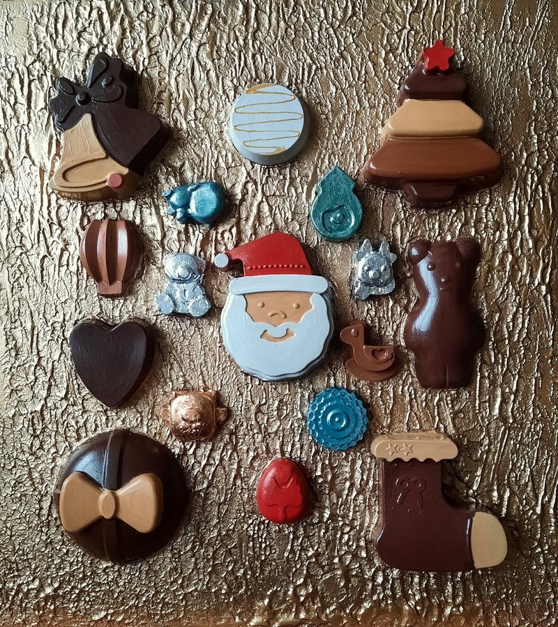 巧克力墙艺术 雕塑墙艺术 食物墙壁装饰 可悬挂的甜点艺术 - 墙贴/壁贴 - 其他材质 