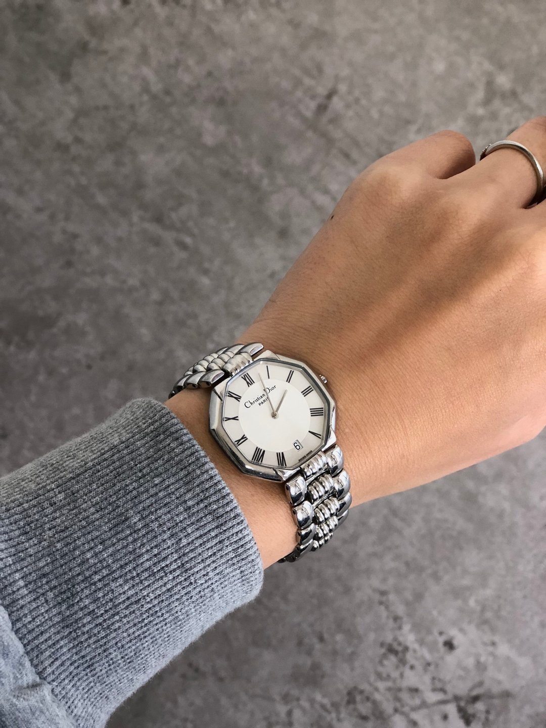 【 日本直送 名牌中古包 】Christian Dior 腕表 银色 八角形 不锈钢 石英 D45-106-1 m4evpi - 女表 - 不锈钢 银色