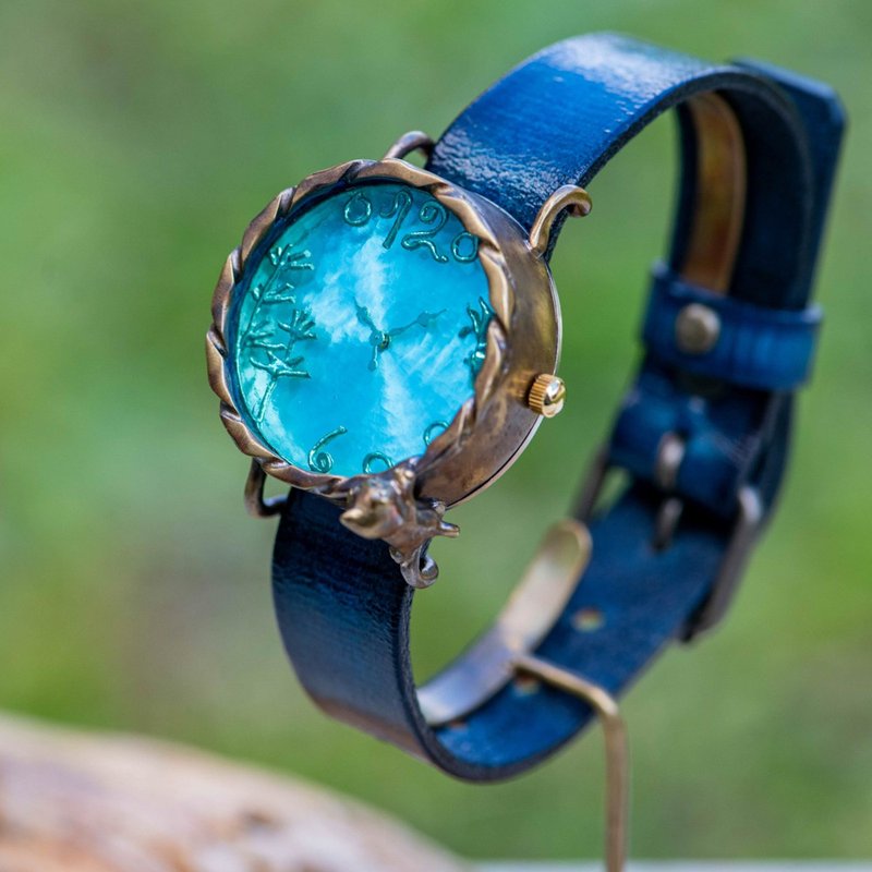 小猫眺望金鱼款手表M天空蓝 - 女表 - 其他金属 蓝色