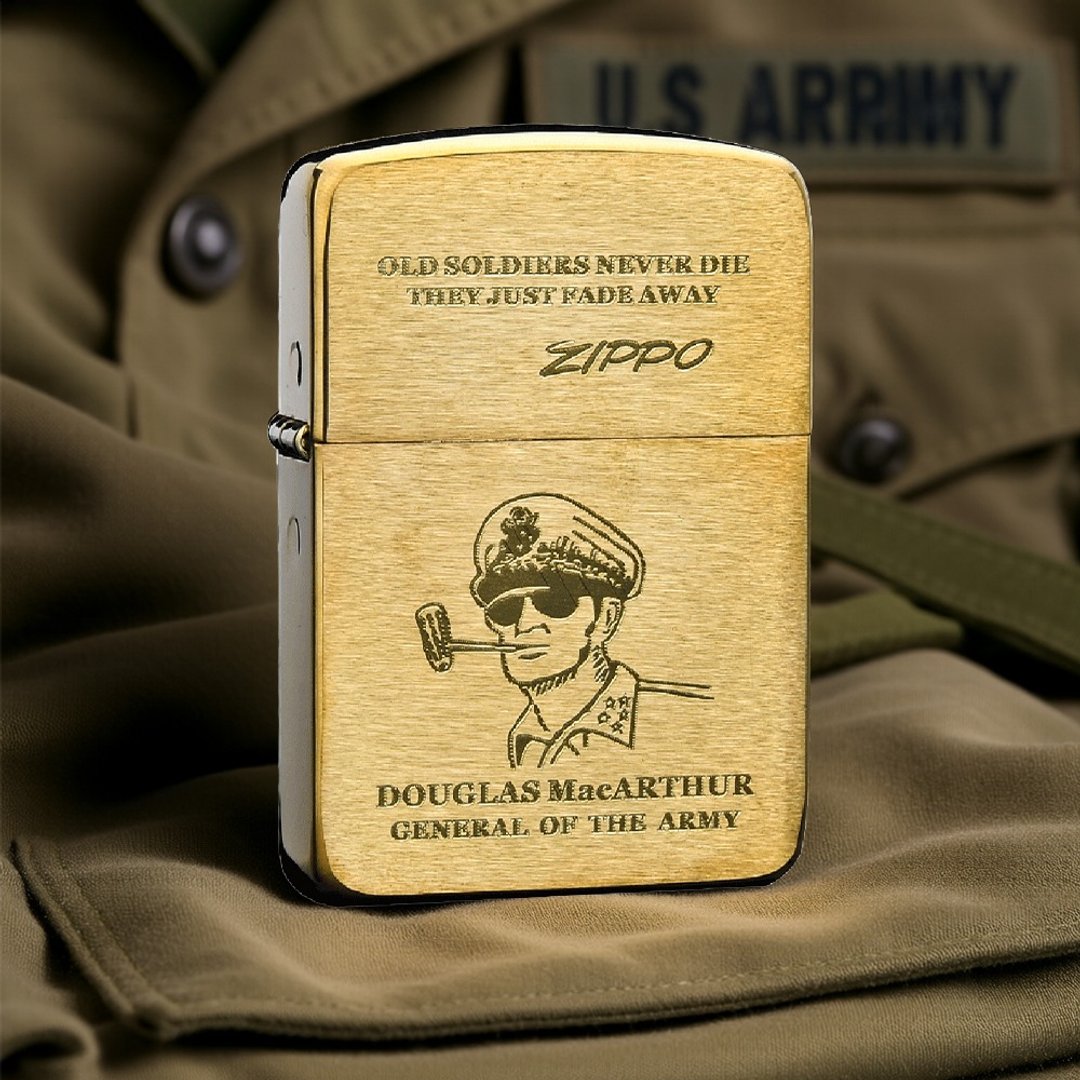 【ZIPPO官方旗舰店】二战麦克亚瑟将军防风打火机 Z-097 - 其他 - 铜/黄铜 金色