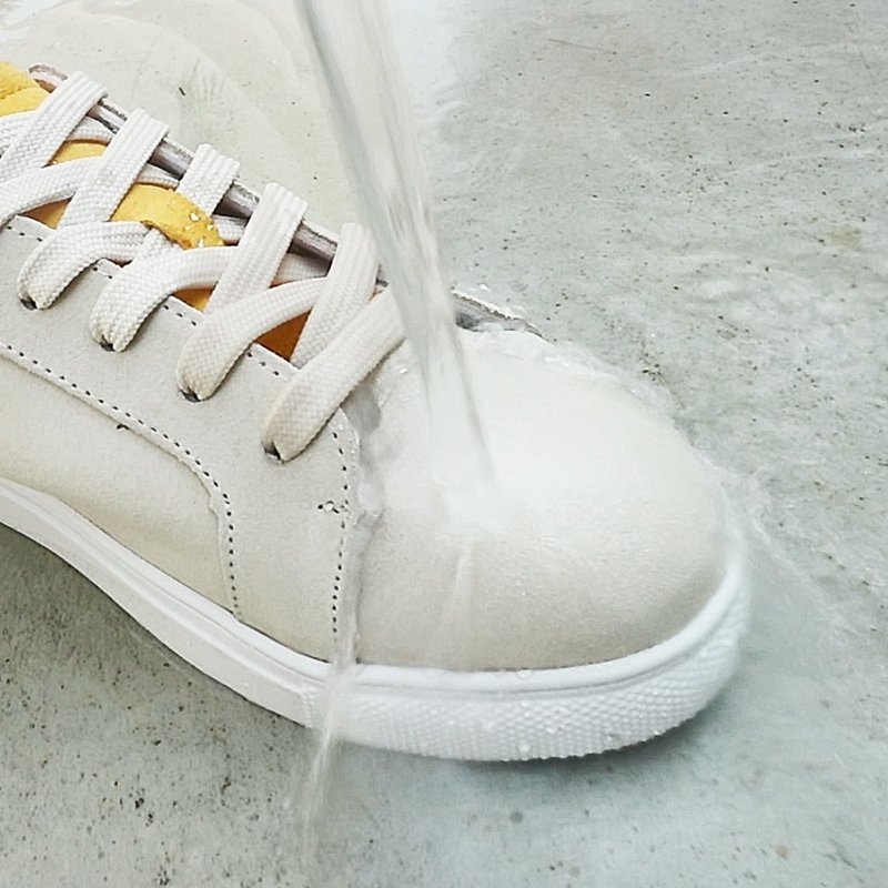 全防护!防水防脏MIT真皮小白鞋雨鞋 - 雨鞋/雨靴 - 真皮 多色