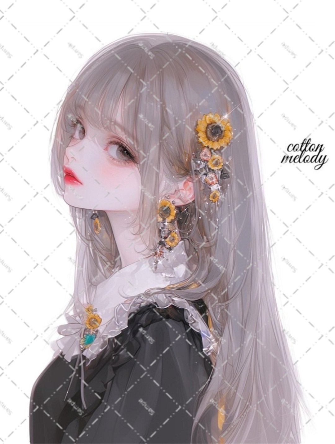 original sticker no.6149 人物贴纸 原创贴纸 人物贴纸 女孩贴纸 原创人物贴纸 - 贴纸 - 纸 