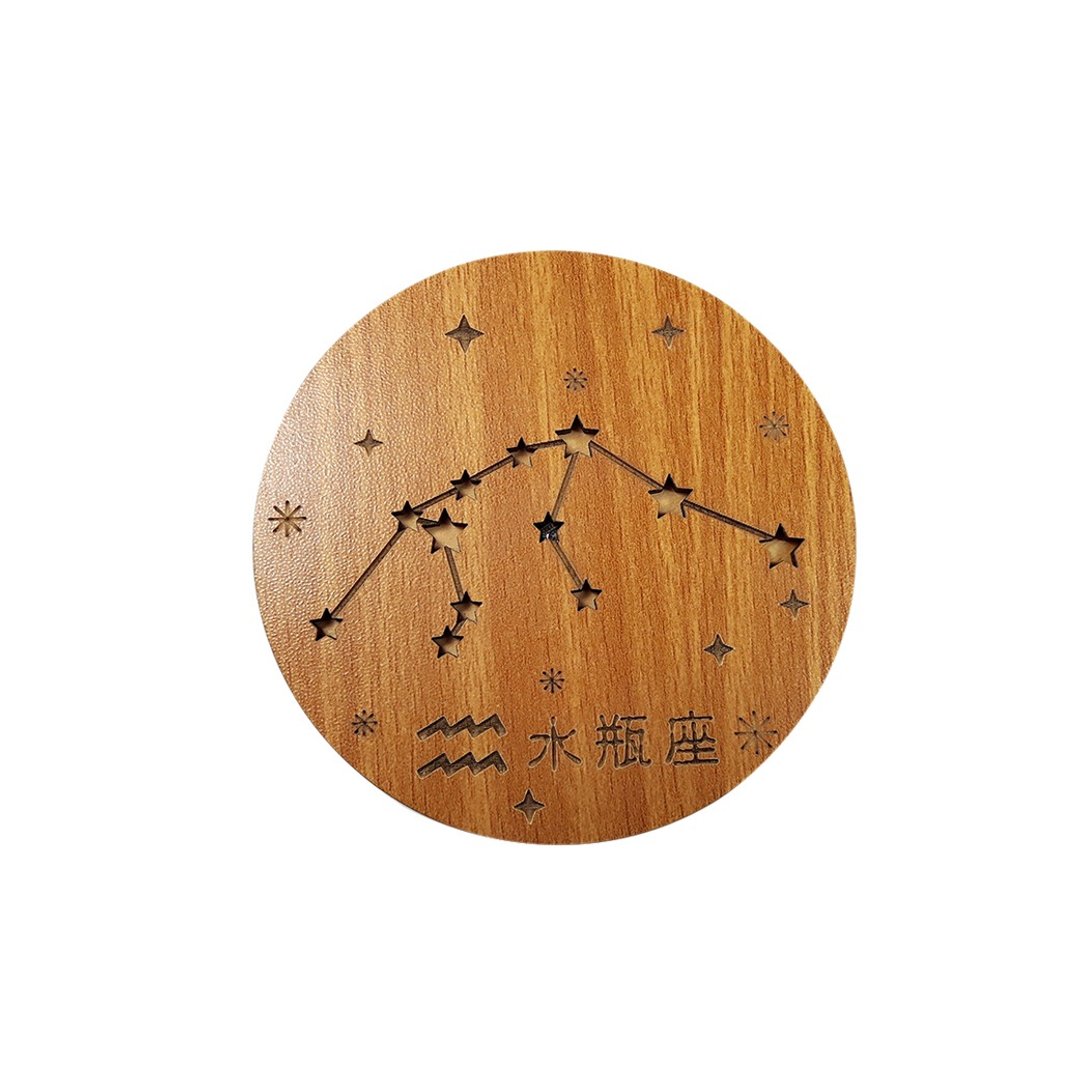 【教师节礼物】木雕音乐盒-12星座(水瓶) - 音乐专辑 - 木头 橘色