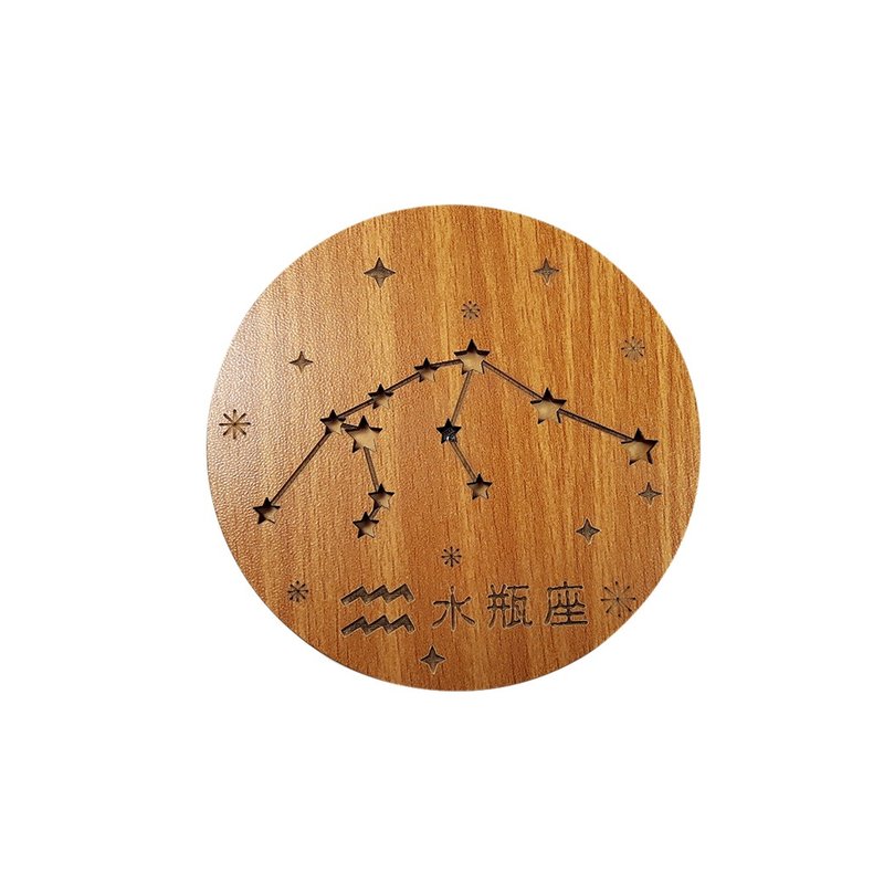 【教师节礼物】木雕音乐盒-12星座(水瓶) - 音乐专辑 - 木头 橘色