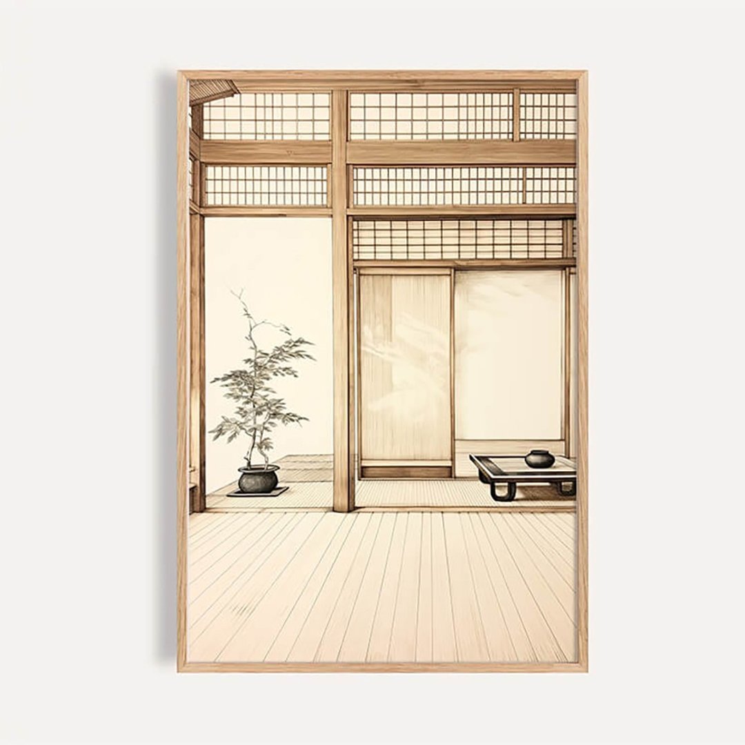 町家茶韵 / 日式和室茶室空间装饰画 - 海报/装饰画/版画 - 纸 
