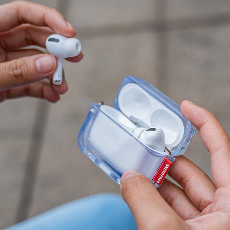 AirPods Pro 2  Saido 萤光冰块防摔保护壳 附挂钩 透明 - 耳机收纳 - 塑料 透明