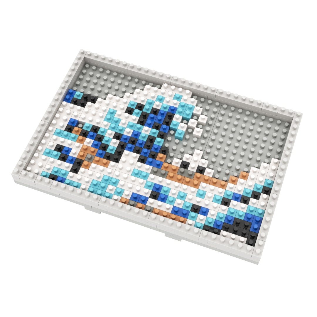 Archbrick 神奈川冲浪里(葛饰北斋) Pixel 积木 Nanoblock - 摆饰 - 塑料 多色