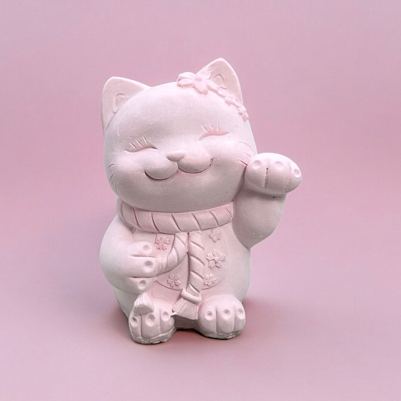 快速出货 开运招财 花耳招财猫  多种颜色任选 圆润饱满造型讨喜 - 玩偶/公仔 - 水泥 多色