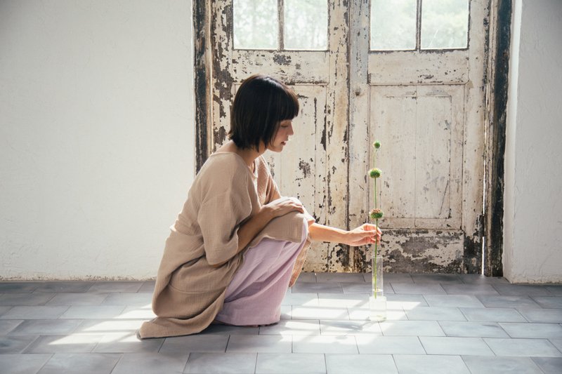 Mulmul light purple wide pants - 女装长裤 - 棉．麻 紫色